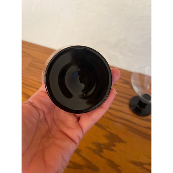 CRATE & Barrel VIVA BLACK cocktail glasses (2) - Picture 5 of 5